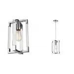 Подвесной светильник Transparent Strips Chromium Frame One от ImperiumLoft