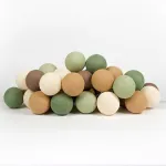 Гирлянда хлопковые фонарики Сotton Ball Forest Green от ImperiumLoft