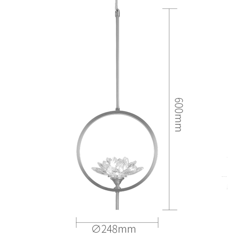 Подвесной светильник Хрустальный Цветок Лотоса Lotus flower Clear Glass pendant lamp B от ImperiumLoft Подвесной светильник Хрустальный Цветок Лотоса Lotus flower Clear Glass pendant lamp B от ImperiumLoft