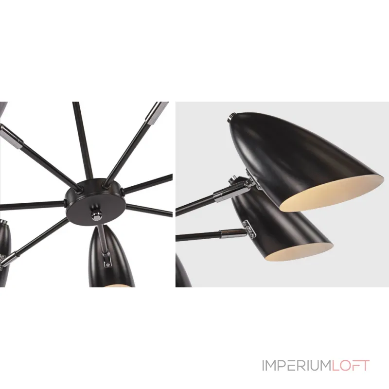 Люстра на штанге Retro Future Black