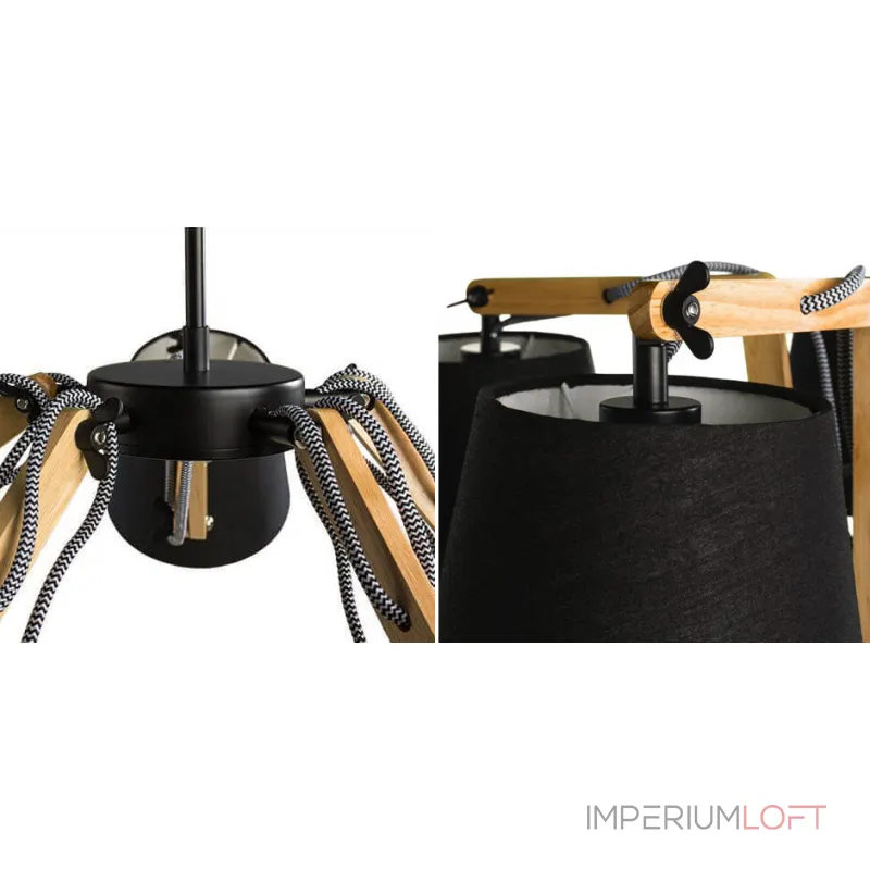 Люстра на штанге Woodland Pendant 5 Black