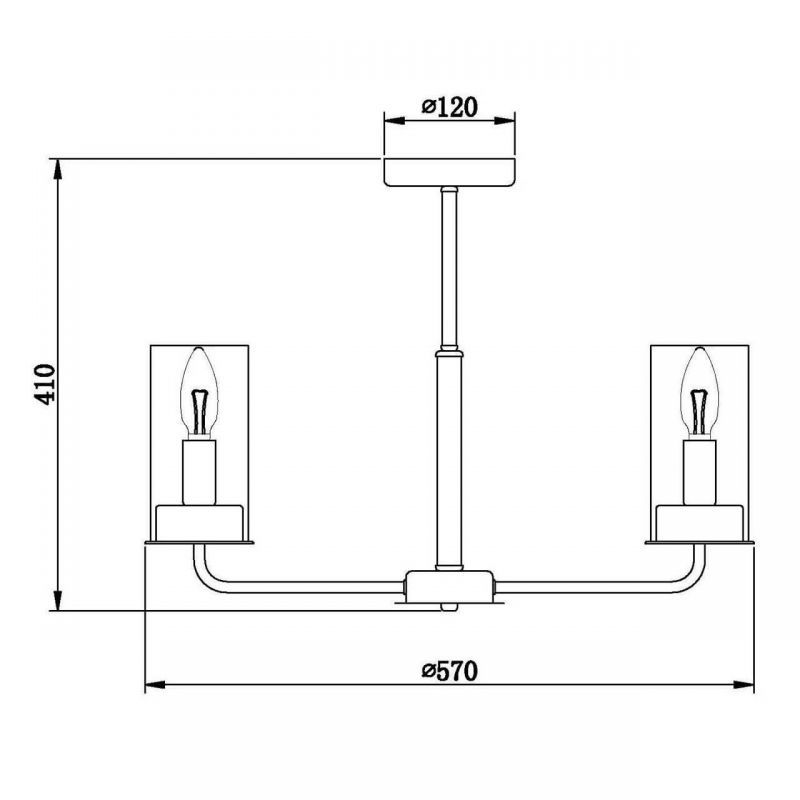 Люстра на штанге Honnor Chandelier chrome Люстра на штанге Honnor Chandelier chrome