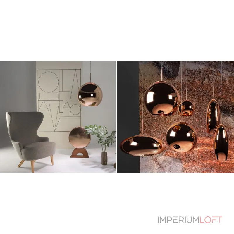 Подвесной светильник Tom Dixon Copper Wide Pendant Lamp D25 Подвесной светильник Tom Dixon Copper Wide Pendant Lamp D25