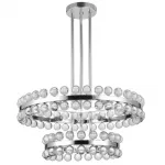 Люстра на штанге Sacramento Transparent Balls Two Circle Chandelier 