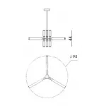 Люстра на штанге Castle 9-01 Black and Smoke