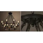 Подвесная люстра Round Tube Double Loft Rope Light