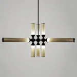 Люстра на штанге Castle 9-01 Black and Smoke