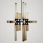 Люстра на штанге Castle 18-03 Black and Smoke designed