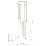 Светильник Trumpet Disk White 7 плафонов от ImperiumLoft