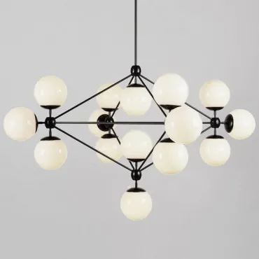 Люстра на штанге Modo Chandelier Black and White Glass 15-21 Globes 