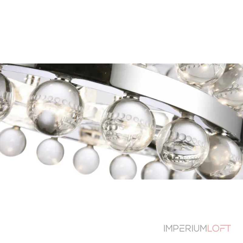 Люстра на штанге Sacramento Transparent Balls Two Circle Chandelier Люстра на штанге Sacramento Transparent Balls Two Circle Chandelier