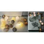 Гирлянда хлопковые фонарики Сotton Ball Sand-Grey от ImperiumLoft