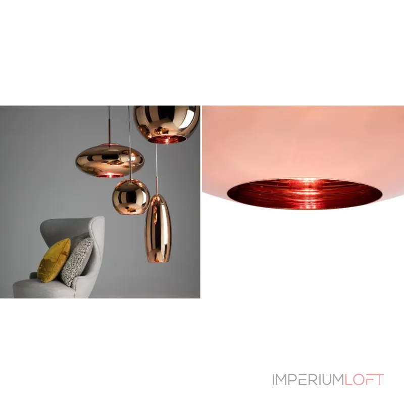 Подвесной светильник Tom Dixon Copper Wide Pendant Lamp D25 Подвесной светильник Tom Dixon Copper Wide Pendant Lamp D25