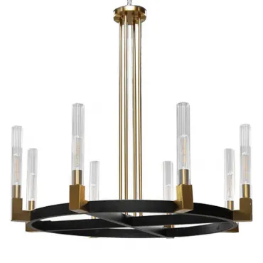 Люстра на штанге RH CANELLE Round Chandelier Brass and bronze Люстра на штанге RH CANELLE Round Chandelier Brass and bronze