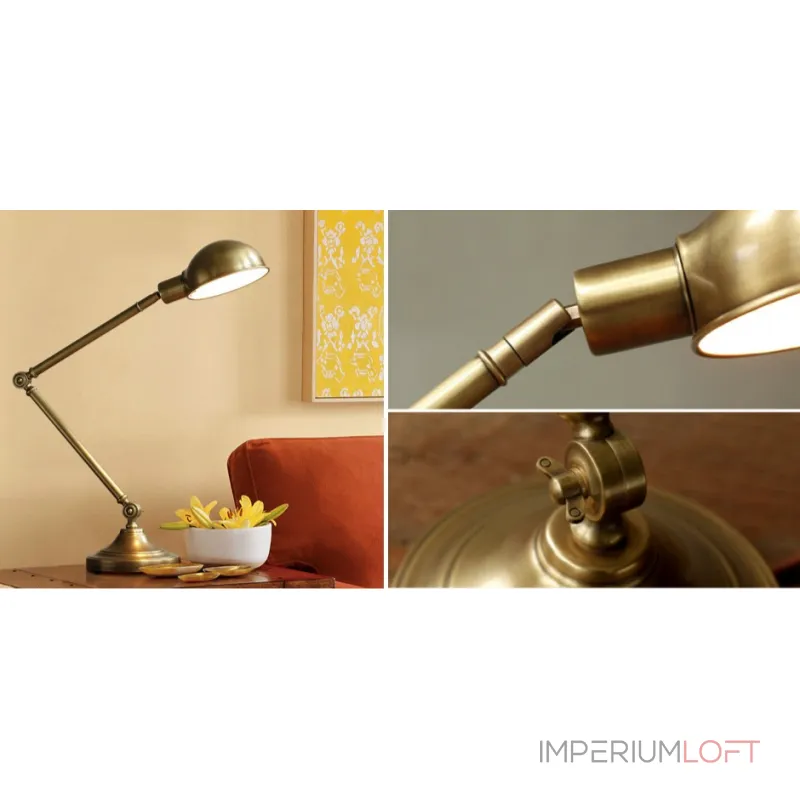 Настольная лампа Brass Vintage Loft Table Lamp от ImperiumLoft