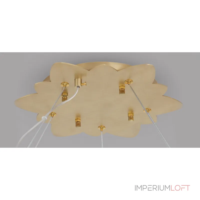 Подвесная хрустальная люстра Lotus flower Clear Glass lamp 15