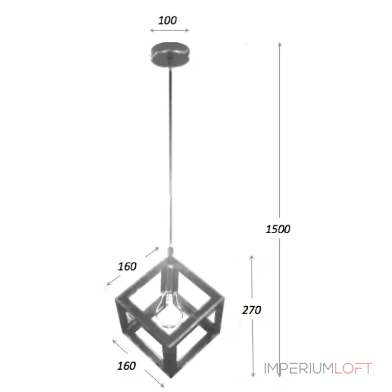 Подвесной светильник Loft Polyedra Cube от ImperiumLoft