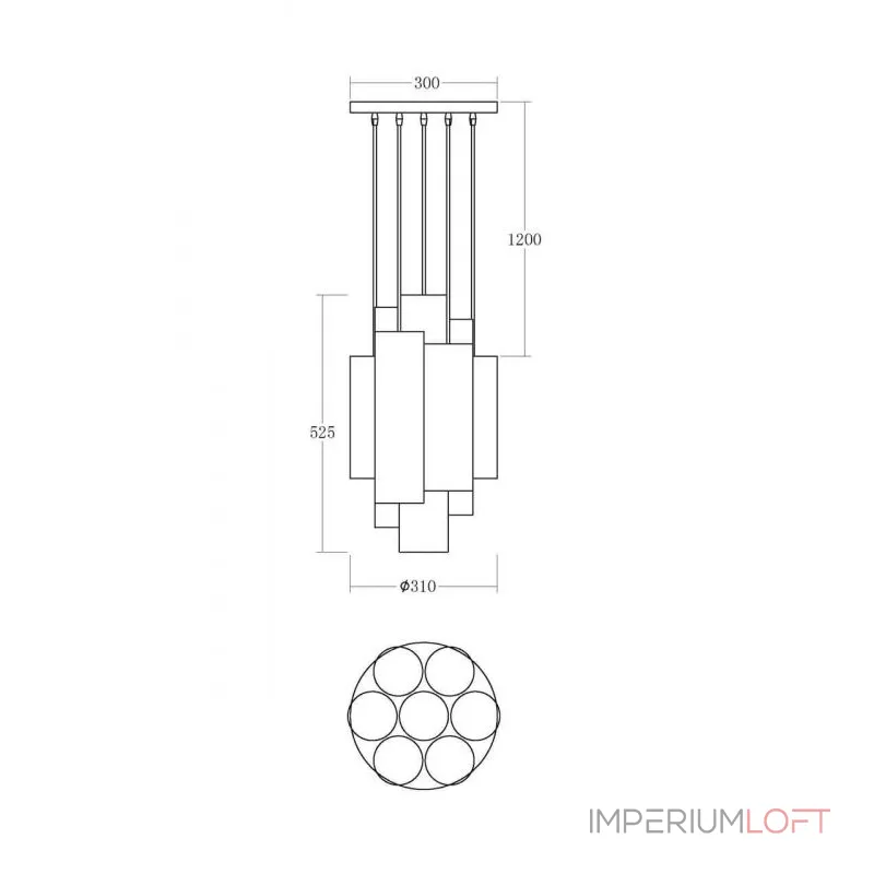 Люстра Multy от ImperiumLoft