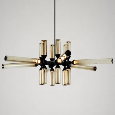 Люстра на штанге Castle 18-01 Black and Smoke