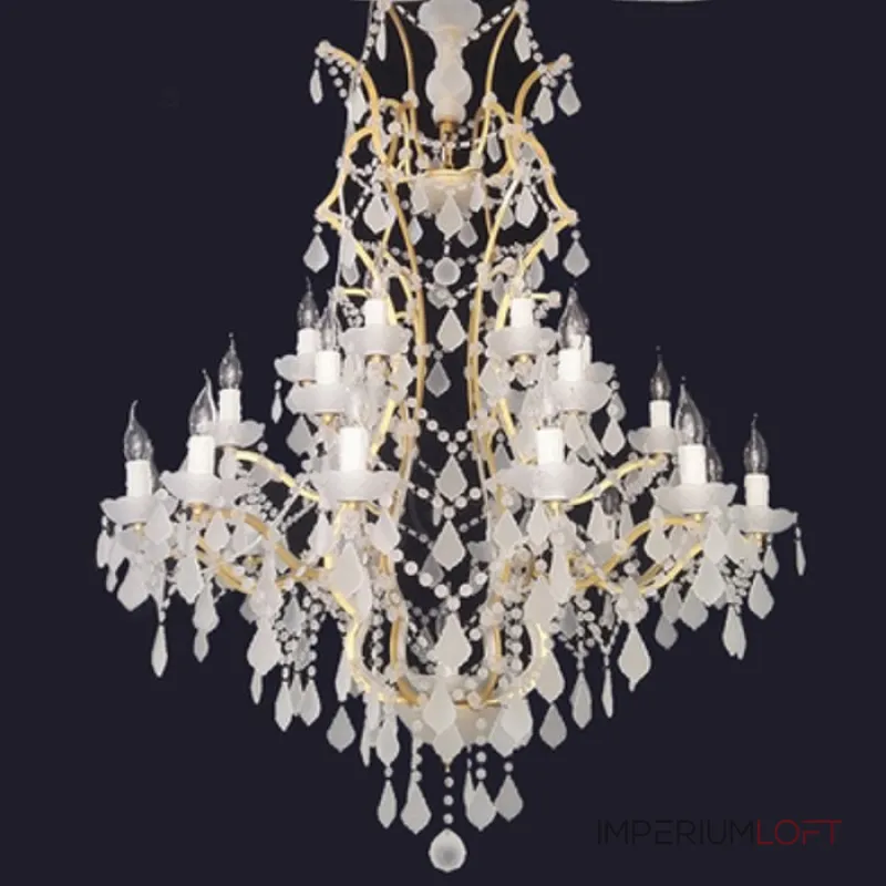Подвесная люстра RH Rococo Iron & white matt Crystal Chandelier 25 Подвесная люстра RH Rococo Iron & white matt Crystal Chandelier 25