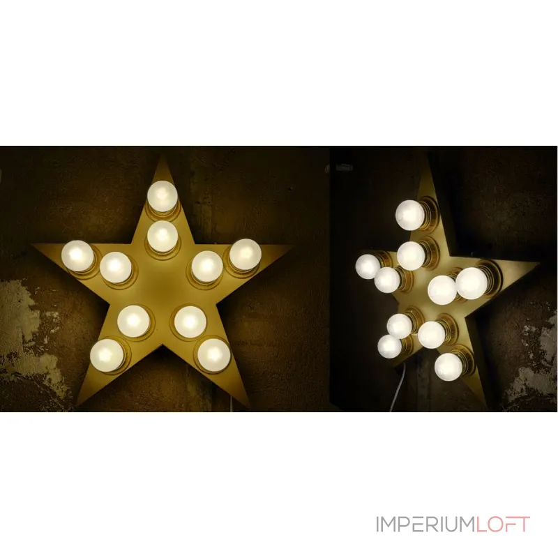 Настенный светильник Star золотая звезда от ImperiumLoft