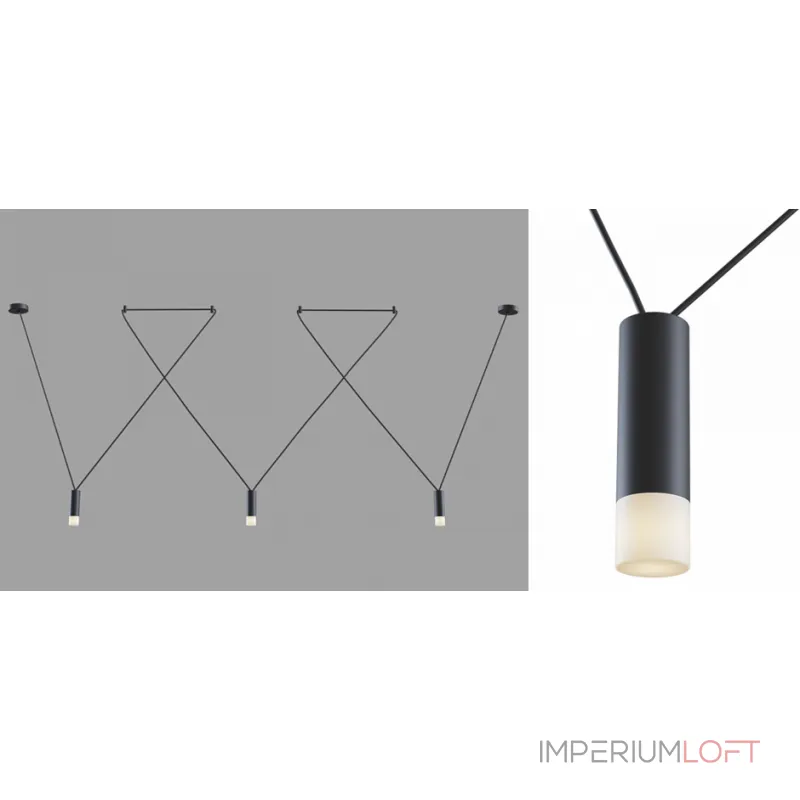 Wireflow LED White Suspension lam 3 патрона от ImperiumLoft