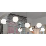 Люстра на штанге Сrumpled Bubble White Glass