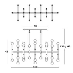 Люстра на штанге Meurice Rectangular Chandelier Jonathan Adler