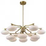 Люстра на штанге Oval Balls Mushrooms Chandelier 13 Brass