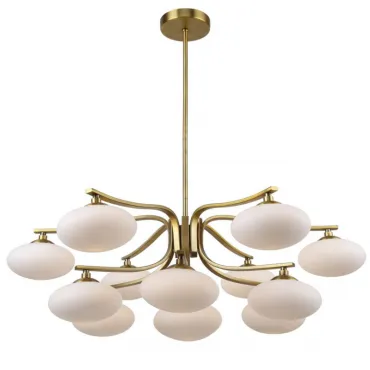Люстра на штанге Oval Balls Mushrooms Chandelier 13 Brass