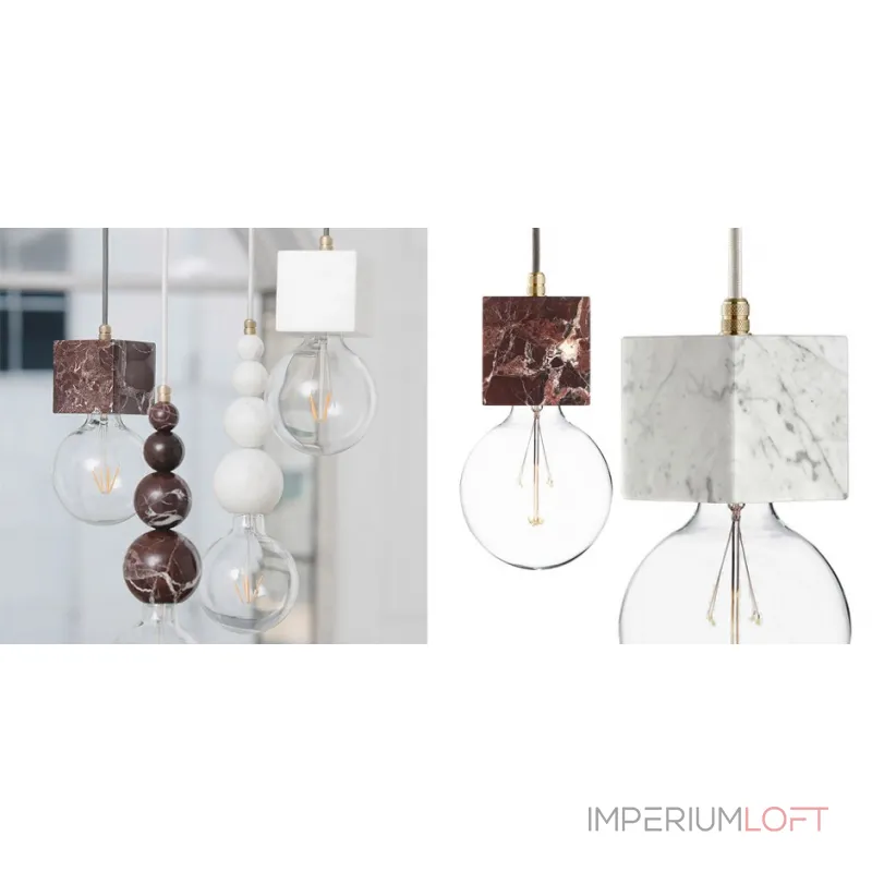 Подвесной светильник MARMOR VELDI Rosso от ImperiumLoft