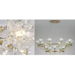 Подвесная хрустальная люстра Lotus flower Clear Glass lamp 15