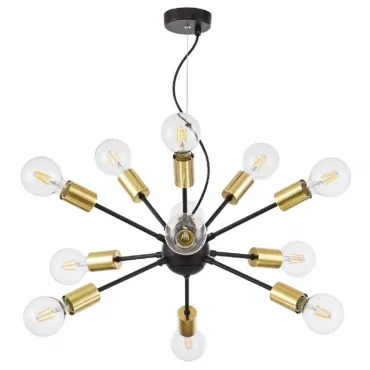 Подвесная люстра Sputnik 12 Black and Gold