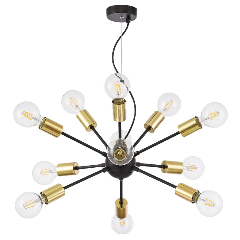 Подвесная люстра Sputnik 12 Black and Gold Подвесная люстра Sputnik 12 Black and Gold