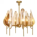Люстра на штанге Chandelier Max Ingrand Fontana Arte Amber glass