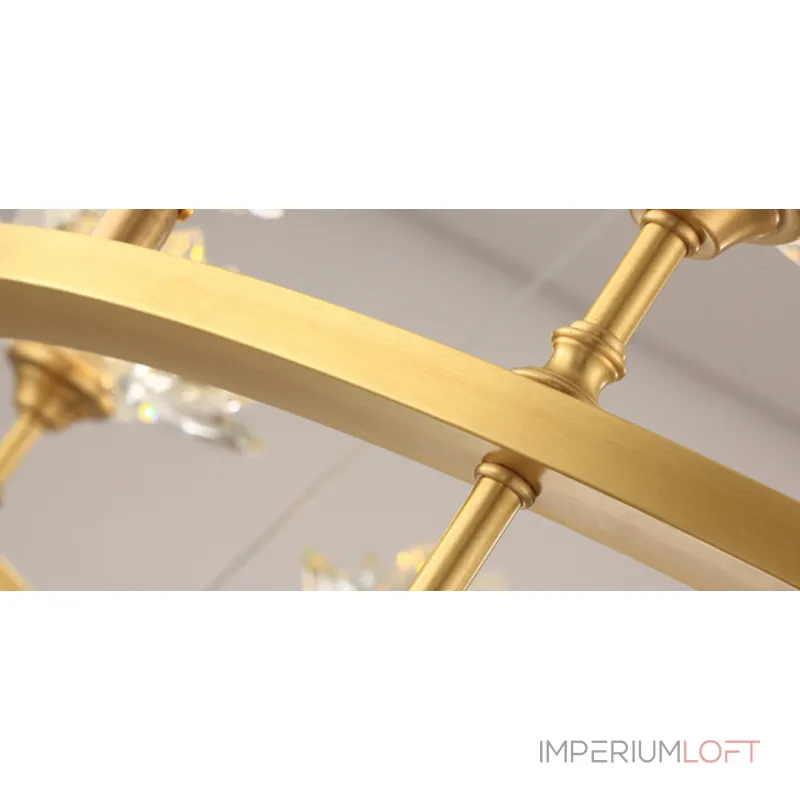 Подвесная хрустальная люстра Lotus flower Clear Glass lamp 15