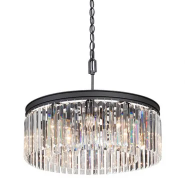 Подвесная люстра RH Rhys CLEAR GLASS Prism Round Chandelier Подвесная люстра RH Rhys CLEAR GLASS Prism Round Chandelier