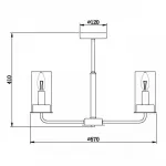 Люстра на штанге Honnor Chandelier gold