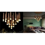 Подвесная люстра Wooden Glowworm Round