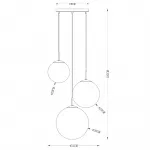 Светильник подвесной Mirror Ball Silver 3 плафона  от ImperiumLoft