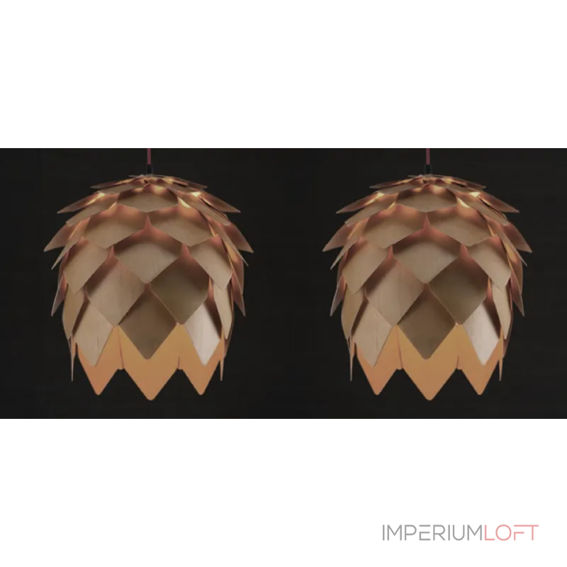 Подвесной светильник Crimea Pine Cone natural wood D50 от ImperiumLoft