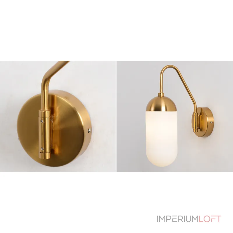 Бра Pelle Sconce short Gooseneck Clear Shade от ImperiumLoft
