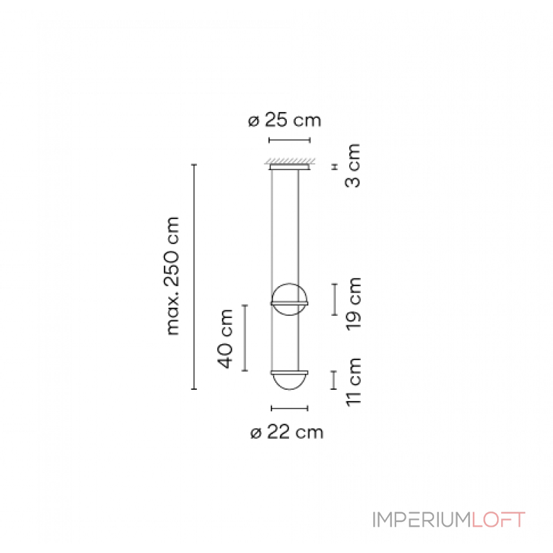 Подвесной светильник PALMA Wall lamp шар + вазон