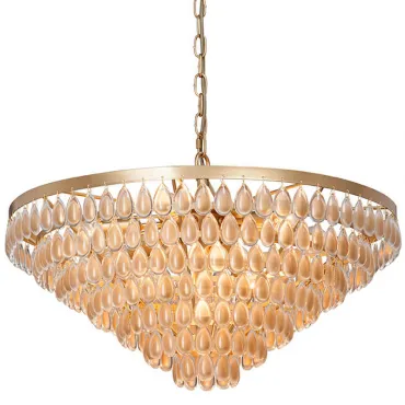 Подвесная люстра Many Drops Chandelier brass 10
