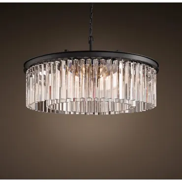 Подвесная люстра RH Rhys Clear Glass Prism Round Chandelier 70