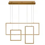 Подвесная люстра Rectangle Geometry Chandelier Gold 3