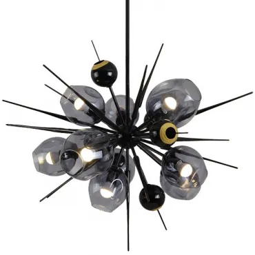 Люстра на штанге Boom Bubble Black 10 плафонов Люстра на штанге Boom Bubble Black 10 плафонов