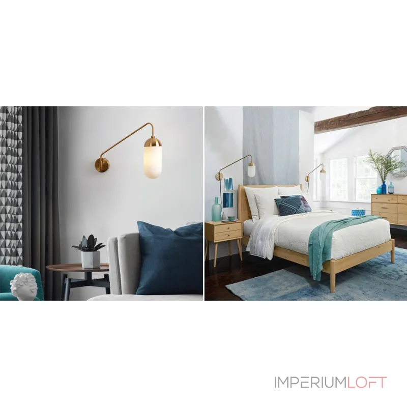 Бра Pelle Sconce, Long Gooseneck Clear Shade от ImperiumLoft