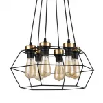 Подвесная люстра Loft Wire Cage Black lamp 6