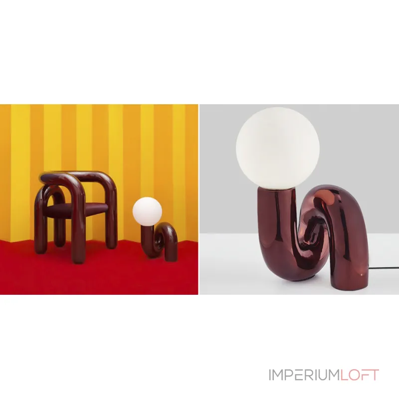 Настольная лампа Maroon Spiral от ImperiumLoft